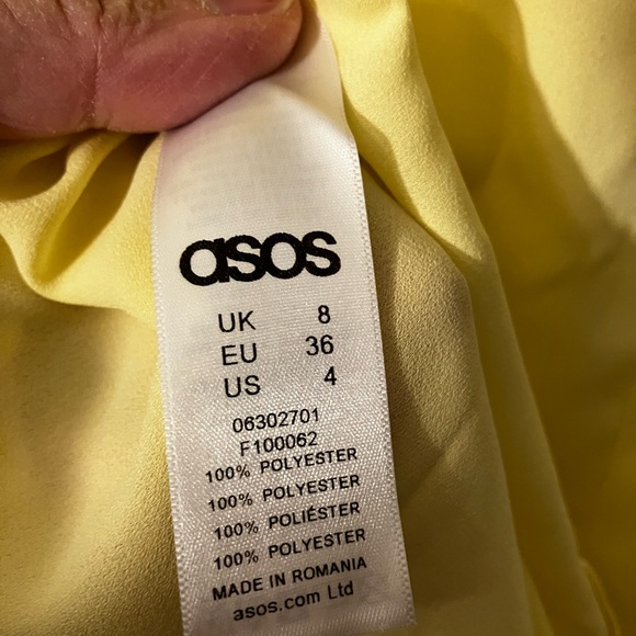 ASOS Yellow Ruffle Chiffon Blouse - Picture 3 of 4